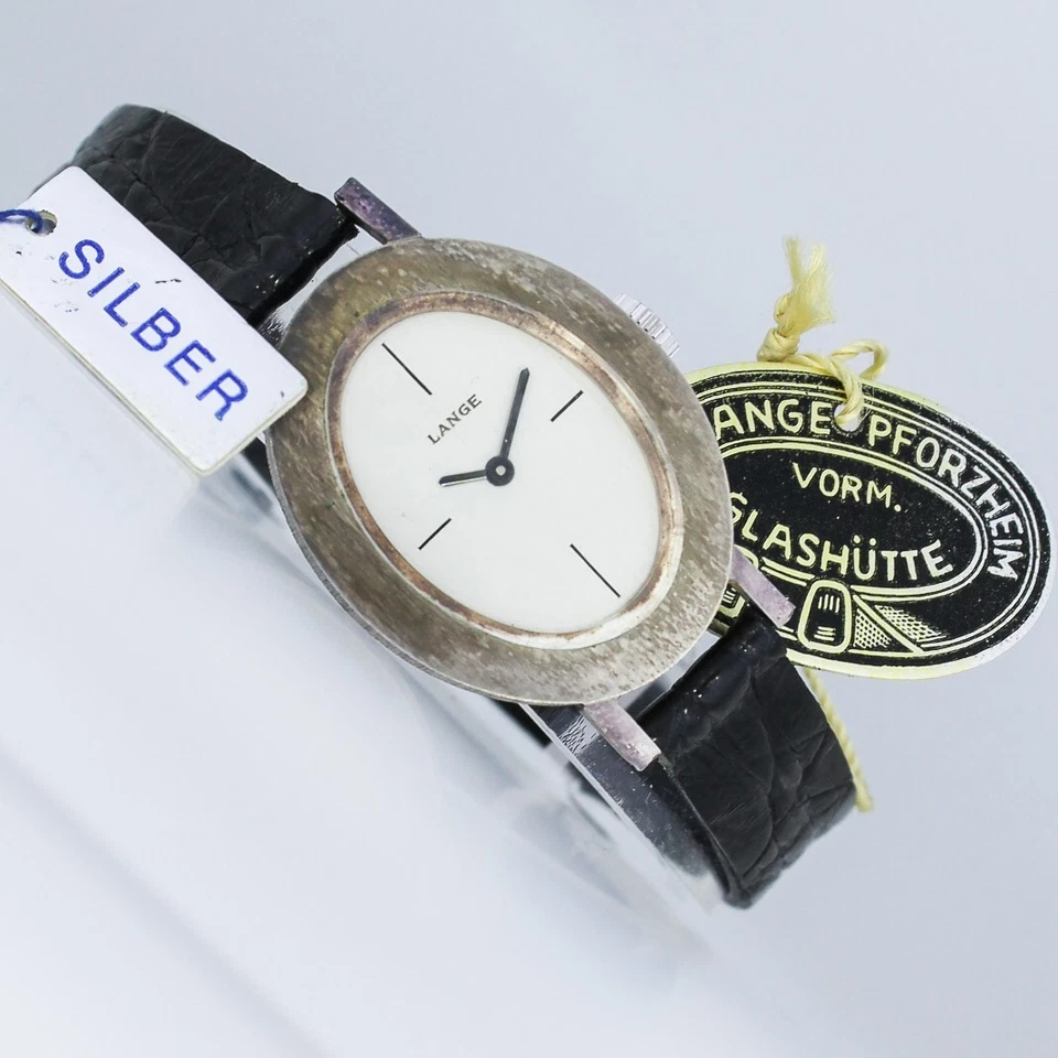 A. LANGE & SÖHNE A. LANGE PFORZHEIM VORM. GLASHÜTTE SCHMUCKUHR SILBER UHR - Bild 1 von 4