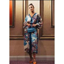 ZARA Printed Kaftan Dress New Measurements Runs Big 