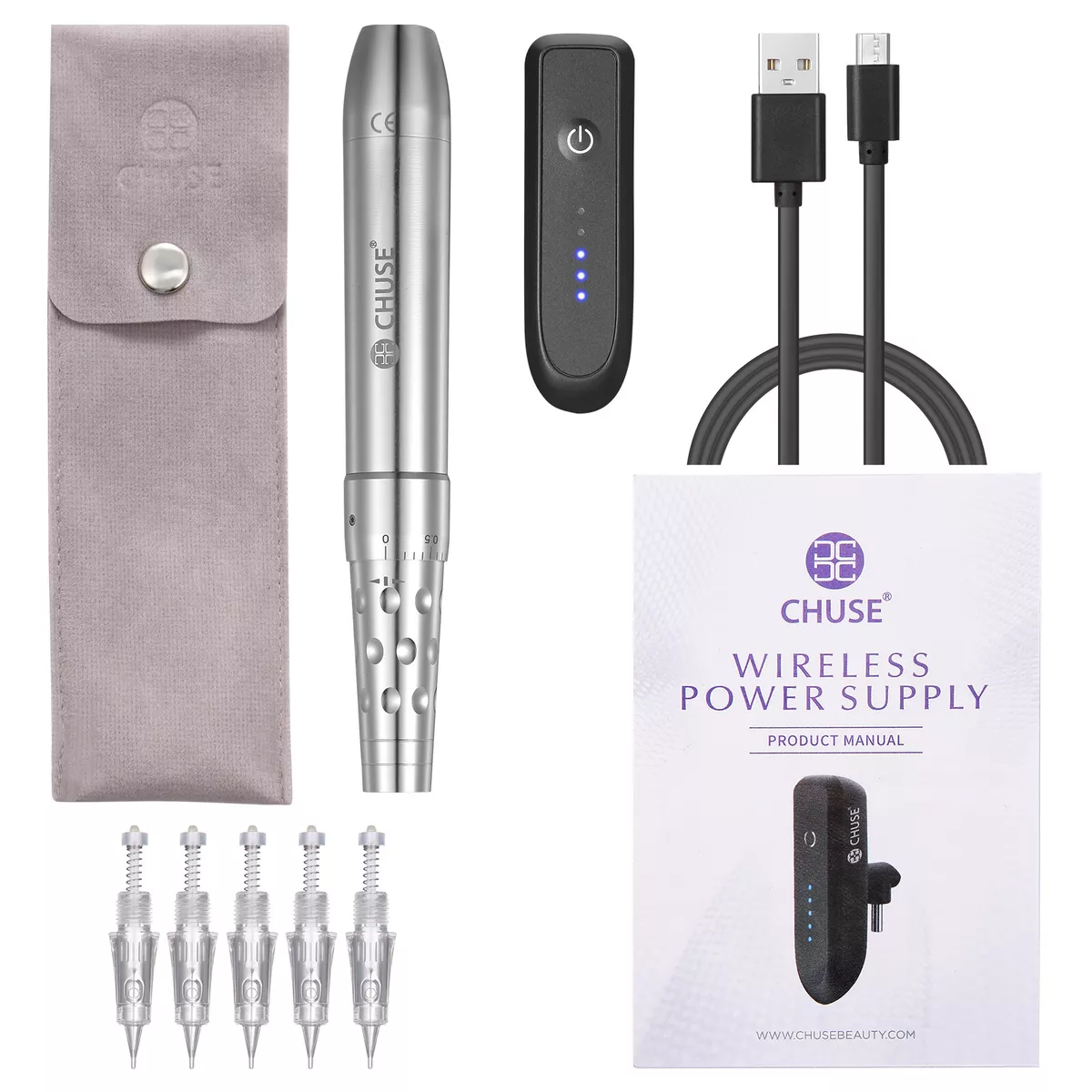 CHUSE PMU MTS 12V Wireless Tattoo Pen Permanent Makeup Machine Kit Battery Pack