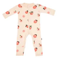 Kyte Baby Romper Peach Long Sleeve Bamboo 3-6 Months
