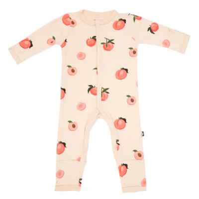 Kyte Baby Romper Peach Long Sleeve Bamboo 12-18 Months