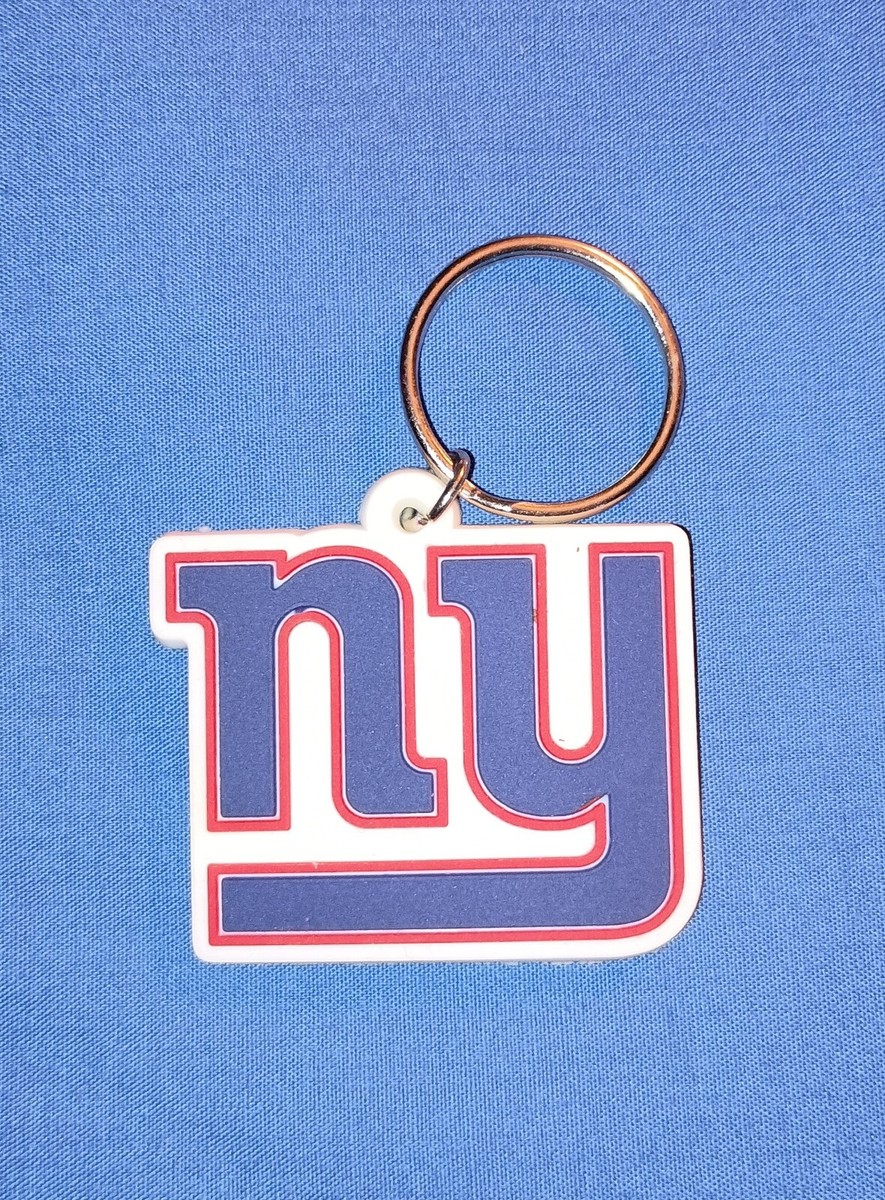 New York Giants Logo Rubber Flexi Soft PVC Key Chain NFL Football