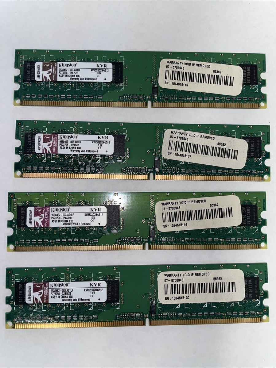 Kingston Kvr533d2n4 Ram 533 Ddr2 Kingston PC2-4200 512 MB