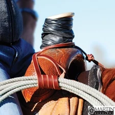 Lariat Rope Holder Strap Handmade Martin Saddlery with Button Knot New