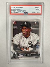 LOT OF (15) Luis Robert 2018 Bowman Paper Prospects BP21 RC PSA 9 MINT INVEST