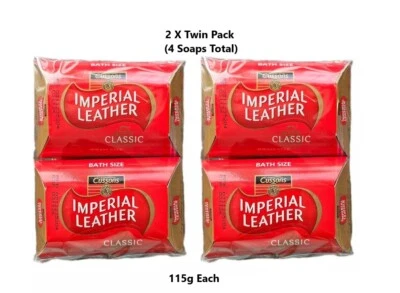 CUSSONS 2 x Imperial Leather Bar Soap Classic Twin Pack (4 Soaps) 115g Each