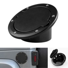 1 Pcs Matte Black Exterior Fuel Tank Gas Cap Filler Cover Fits 07-17 Wrangler