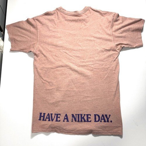 Nike From Beaverton W/Love Have A Nike Day Shirt Coral Raised Stitching Patch S - Picture 6 of 7