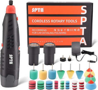 Cordless Rotary Tool,  Cordless Mini Car Polisher, 36Pcs 12V Li-Ion Battery IVT 