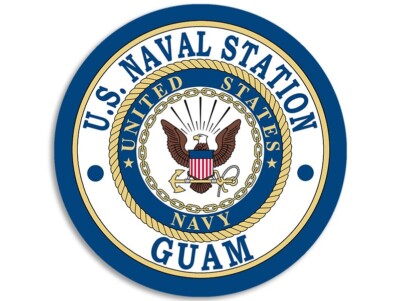 3 inch Round US Naval Station GUAM Seal Sticker (Logo usn us decal) Navy Lic.