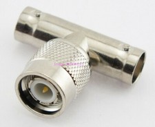 TNC Male to BNC Female TEE Coax Connector Adapter