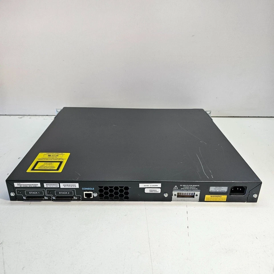 Cisco WS-C3750G-48TS-E 48 Gigabit Ports Layer 3 Switch 3750G-48TS-E ios 15.0 - Image 2 of 4