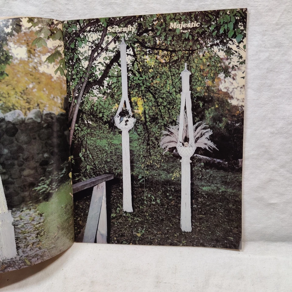 Редкий Винтажный 1977 MACRAME ENCHANTMENT ОТКРЫТЫЙ Дизайн Узел Проекты От Sandy Crafts - Изображение 4 из 4