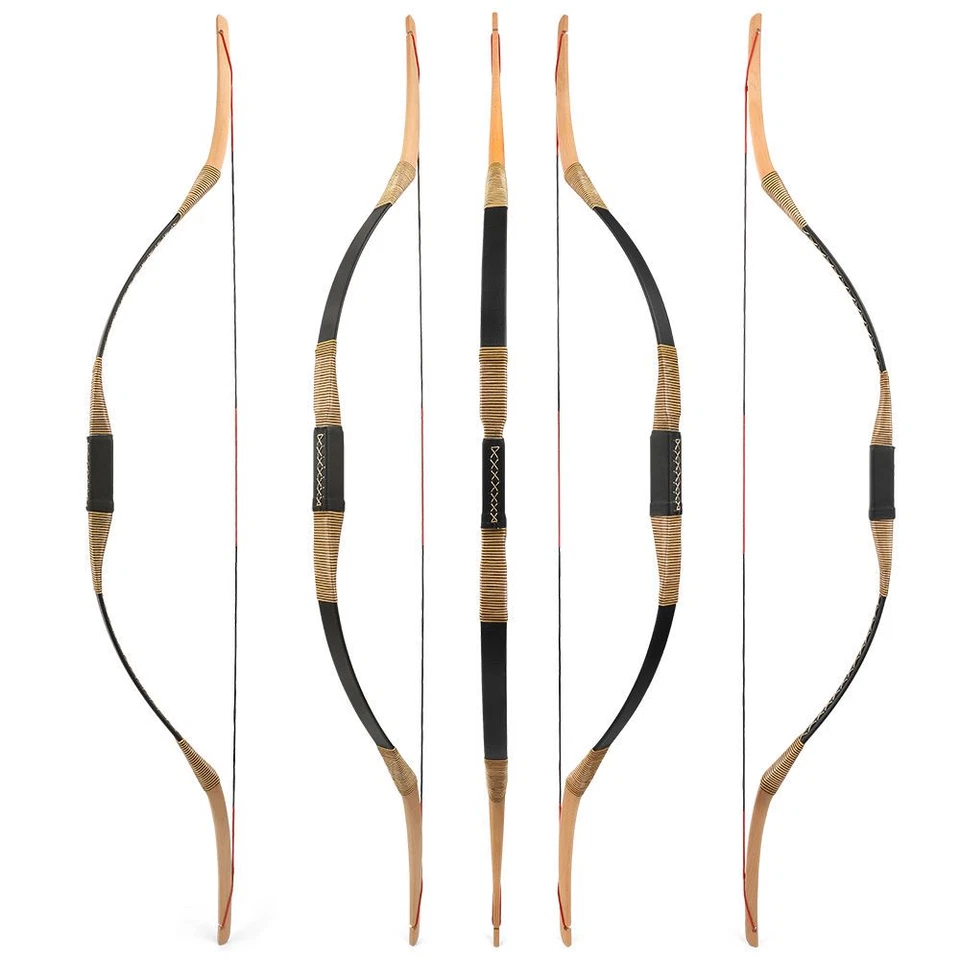 Archery Traditional Recurve Bow 20-35lbs Takedown Woode Horsebow Hunting Target - Image 2 of 4