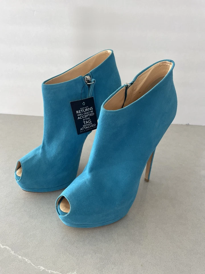 Botines Giuseppe Zanotti Turquesa Talla EU 40 US 9 Excelente Estado Foto 2 de 4