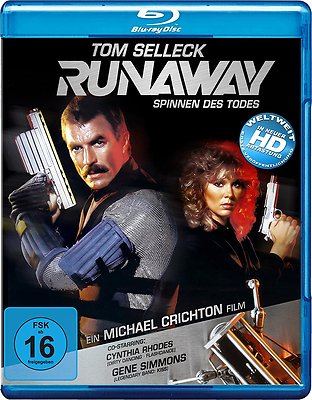Runaway (1984) Tom Selleck Blu-Ray NEW (German Package includes English Audio)