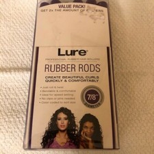 Lure Professional Rubber Rods Hair Rollers 7/8", Set of 12, Model 2471P-12