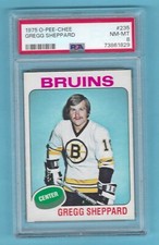 1975-76 OPC 235 Gregg Sheppard Boston Bruins! PSA 8 NM-MT! ONLY 9 PSA HIGHER!