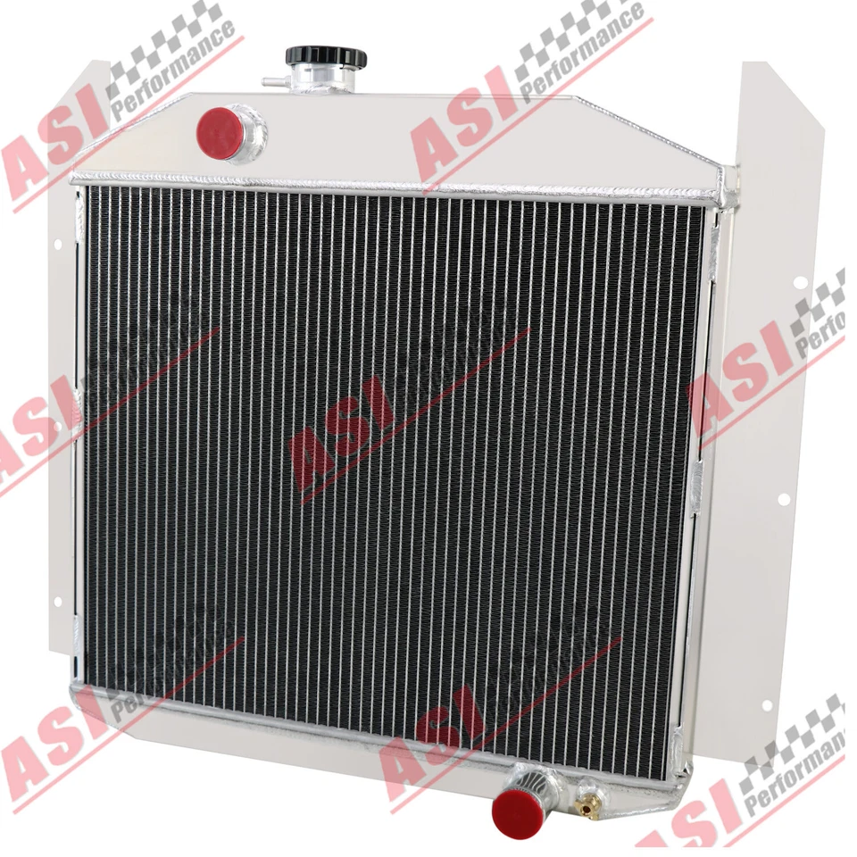 Radiador de aluminio de 3 filas para Studebaker 2R5 2R6 2R10 2R16 2R17A 1949-1952 1950 Foto 4 de 4