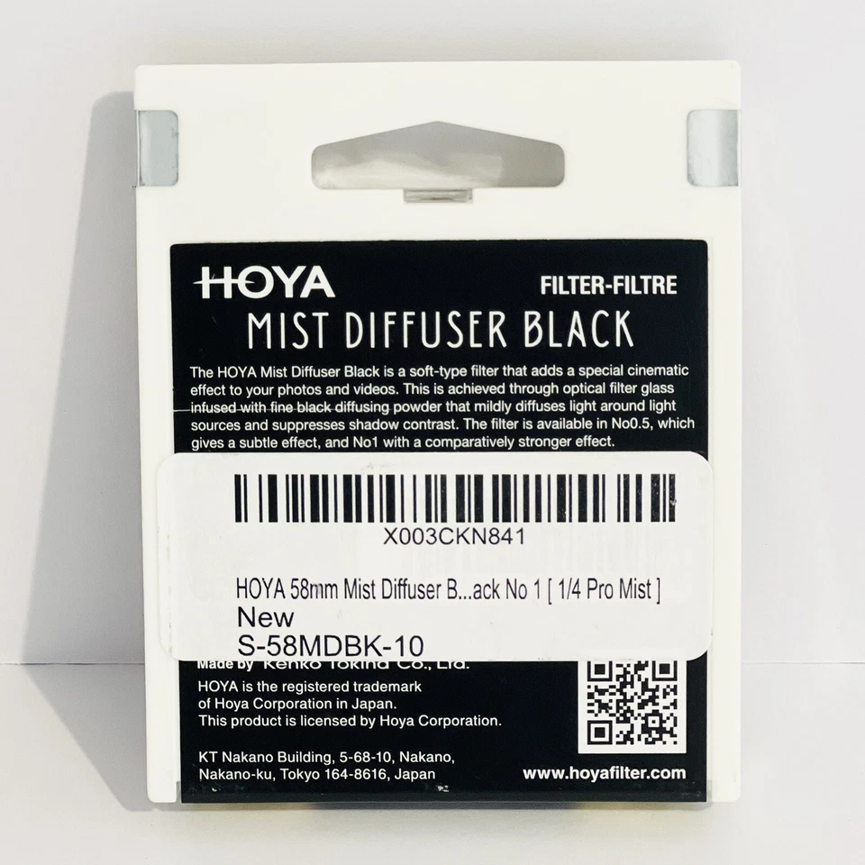 HOYA Mist Diffuser 58mm Black No 0.5 1/4 Pro Mist S-58MDBK-10 NEW Sealed - Image 2 of 4