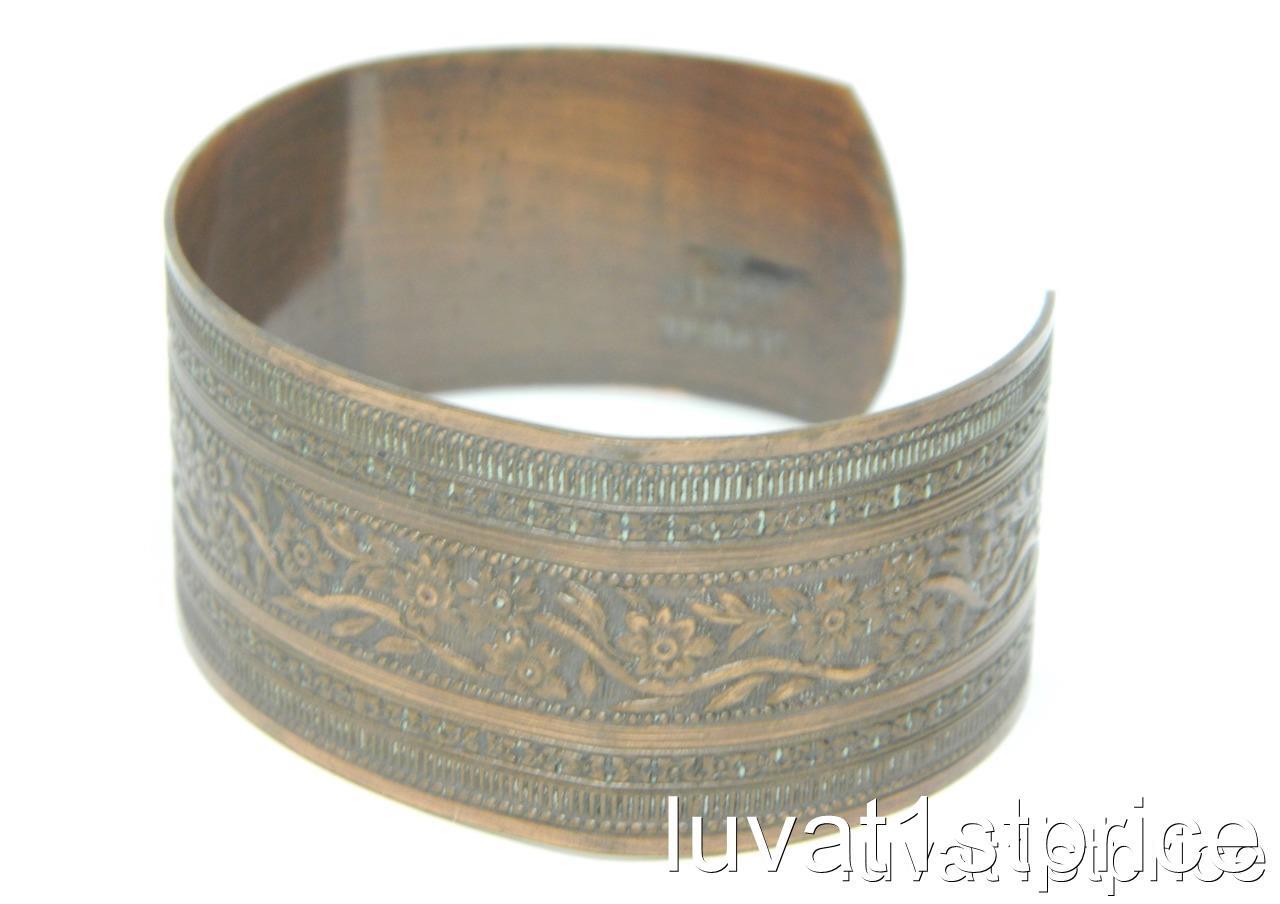 SOLID COPPER Daisy Floral Vine Adjustable Intrica… - image 8