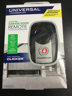 Universal by Chamberlain REMOTE 2 Button Garage Door Opener KLIK5U-SS 3982/OB