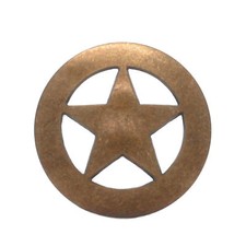 Smooth Star Screw Back Concho Antique Brass 3/4" 7536-21 by Stecksstore