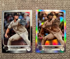 2022 topps chrome Yu Darvish 2 Card Lot Sepia And Base