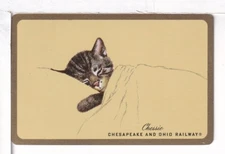 Single Railroad Playing Card "Chesapeake & Ohio, C&O-14b" Bollhagen Bk, Stand