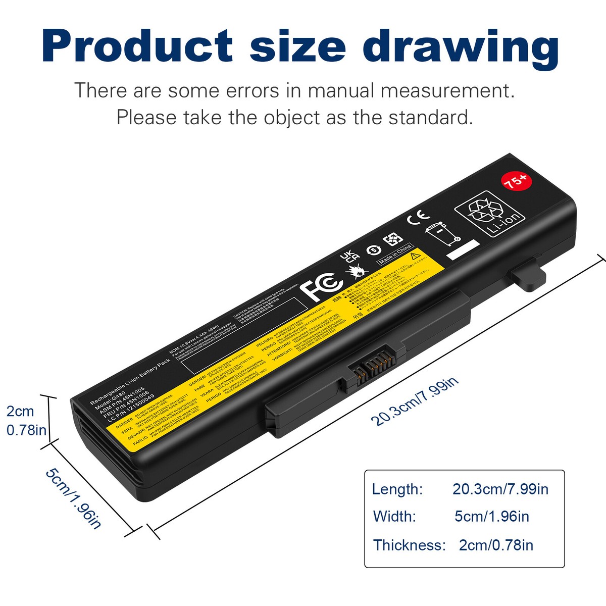 Battery for Lenovo G500 G505 G490 G405 G480 G480A G580 580AM Z380