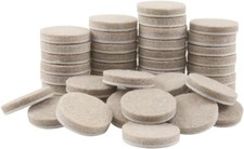 Super Sliders 1 Inch round Felt Self-Stick Furniture Sliders for Hardwood Floors