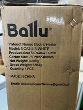 Ballu White Infrared Electric Space Heater New Open Box