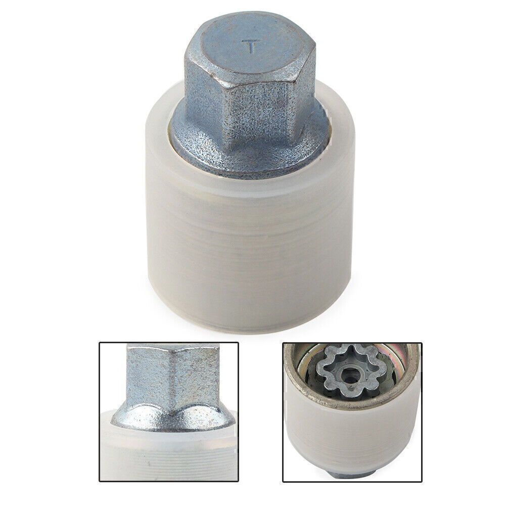 1 Pcs Locking Wheel Nut Key Bolt Letter T For Audi Chrome-Molybdenum Steel US