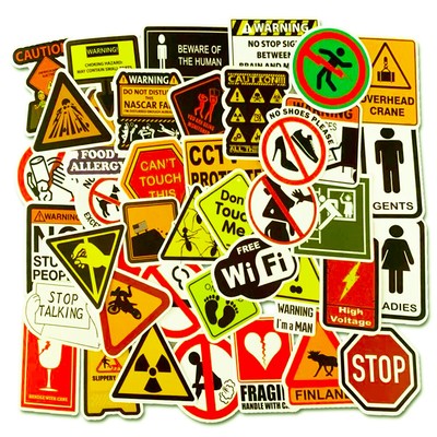 50 Novelty Skateboard Stickers Vinyl Laptop Luggage Decals Sticker Pack Lot