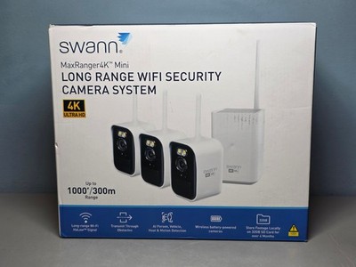 Swann MaxRanger4K Mini Long Range WiFi Security Camera System 1000'/300m Range