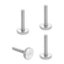 M6x35mm Knurled Thumb Screws, 20mm Dia. Stainless Diamond Knurled Screw, 4 Pcs