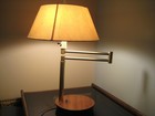 MCM Danish Teakwood Heavy Base Brass Tone Swivel Arm All Original Parts — photo 2