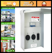 Weatherproof Temporary Power Outlet Panel - 20/30/50 Amp RV Electrical Receptacl