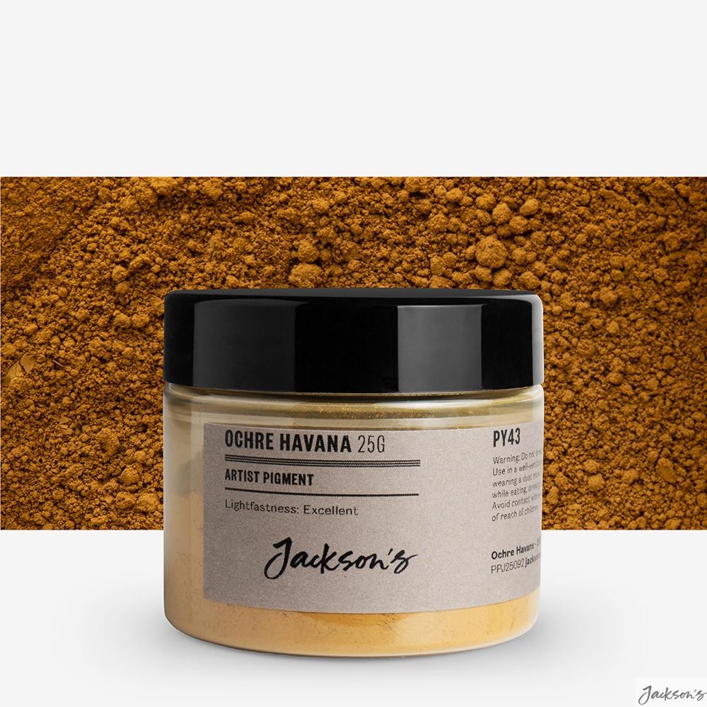 Jackson's : Artist Pigment : Ochre Havana PY43 : 25g (in 50ml Jar) : Tub of H...
