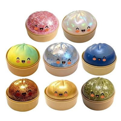 Mystery Squishy Bun Dumpling RARE GLITTER Limited Edition