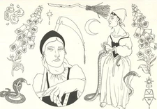 Isabelle Mulvany - 2020 Pen and Ink Drawing, The Adder Witch