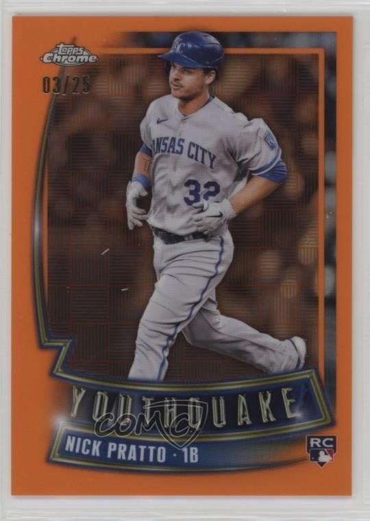 2023 Topps Chrome Youthquake Orange Refractor 3/25 Nick Pratto #YQ-44 p2h