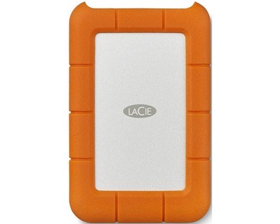 LACIE Rugged USB-C Festplatte, 1 TB HDD, 2,5 Zoll,extern,Silber/Orange