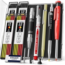 Zimmermannsbleistifte Set 14-tlg. inkl. Automatischer Körner, Markierstift,