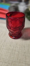 1970s Viking Glass Georgian Ruby Red Tumbler Set of 6