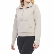 NWT Danskin Ladies Mixed Half Zip Pullover Sweatshirt Atmosphere,L