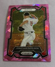 2024 Prizm Baseball Pink Cracked Ice #214 Jonathan Papelbon Boston Red Sox