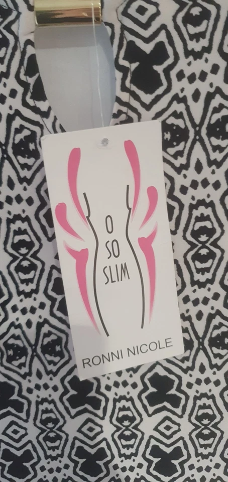 NEW WITH TAGS STYLISH RONNI NICOLE Size 12 Geometric Print O So Slim Dress  - Image 3 of 4