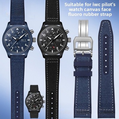 For IWC Pilot's IW327009 327010 389404 High-end nylon fluororubber watch strap