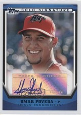2011 Topps Pro Debut Solo Signature Blue 104/199 Omar Poveda #SSA-OP Auto 7w7